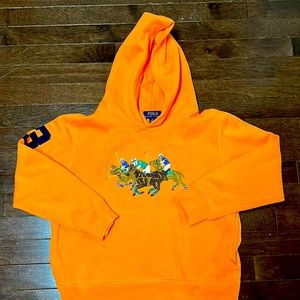 Ralph Lauren Polo, pullover hoodie, Kids M (10-12), Orange